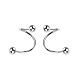 Orecchini a cerchio con perline rotonde a forma di cuore e stella in argento s925 orecchini a forma di stella a cinque punte&nbsp;AV9909-1-1