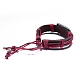 Unisex Trendy Leather Cord Bracelets BJEW-BB15581-C-3