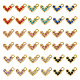 Pandahall 36pcs pendentifs en alliage 9 couleurs ALRI-TA0001-18-1