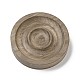 ウォールナット 木製バングル ブレスレット 指輪 ディスプレイ ホルダー トレイ  フラットラウンド  コーヒー  95x20mm  ブレスレットの溝: 41~77mm  リングトレイ BDIS-D002-01C-2