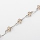 Chaînes avec perles en rondelles facettées en verre manuelles pour réaliser de colliers et bracelets AJEW-JB00087-2