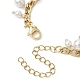 Shell Pearl & Starfish & Shell Charm Bracelets BJEW-TA00412-3