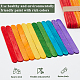 OLYCRAFT 500PCS Colorful Wood Craft Stick 4-1/2 Inch length Natural Birch Wood Popsicle Sticks for DIY DIY-OC0001-49-2