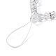 Perles de strass en verre et argile polymère rondelle chaînes de dragonne de téléphone HJEW-JM00877-02-3