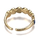 Brass Enamel Cuff Rings RJEW-I074-08G-3