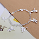 Brass Dragonfly Charm Bracelets For Women BJEW-BB12493-1