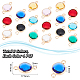 Unicraftale 32 piezas 8 colores transparente k9 encantos de conector de vidrio GLAA-UN0001-14-3
