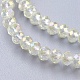 Faceted Rondelle Electroplate Glass Beads Strands X-EGLA-D020-3x2mm-70-3