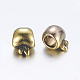 Großes Loch tibetischen Stil Metall European Beads TIBEB-R033-AG-FF-2