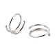Двойное кольцо в носу для одиночного пирсинга AJEW-C010-02P-02-3