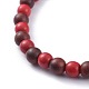 Bracelets extensibles en perles de bois de rose naturel BJEW-JB04662-4