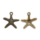 Mixed Tibetan Style Alloy Starfish/Sea Stars Pendants TIBEP-X0029-FF-3