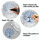 GORGECRAFT Tree of Life Metal Stencil Stainless Steel Flower Vine Reusable Leaves Templates Bird on Tree Branch Journal Tool for Wood Burning Scrapbooking Wall Furniture Pyrography Engraving Crafts DIY-WH0238-104-4