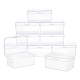Superfindings 10 pièces rectangle boîtes de rangement en plastique avec couvercles 7.5x5x3.5 cm mini boîte de conteneur de tri de perles transparentes étui pour bijoux perles pilules petits accessoires CON-WH0074-64-1