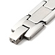 201 Stainless Steel Rectangle Watch Band Bracelet BJEW-H550-02P-4