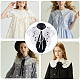 GORGECRAFT 1 Box Halloween Christmas Embroidery Collar Mini Cape Dickey Detachable False Collars White Hollow Out Flower Capes Decorative Applique Neckline Shirt Lapel with Rope for Women Dress Blouse DIY-GF0007-74-5