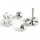 201 Stainless Steel Barbell Cartilage Earrings EJEW-R147-12-2