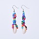 Baking Paint Glass Seed Beads Dangle Earrings EJEW-JE03047-05-1