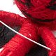毛糸糸キーホルダー  フォームと鉄製のキーホルダー付き  アルミ製ワイヤー  悪魔  レッド  18.3cm KEYC-F037-03-3