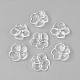 4-Petal Transparent Acrylic Beads TACR-R135-01-1