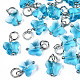 Faceted Transparent Glass Charms GLAA-T024-06E-1