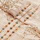 Braccialetto & collana della catena a maglia del fiore della margherita dello smalto di stile di anattasoul 2pcs 2 SJEW-AN0001-14-7