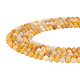 CHGCRAFT 5 Strands Natural Topaz Jade Beads Strands G-CA0001-16-1