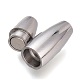 Superficie lisa 304 brazalete de acero inoxidable cierres magnéticos con extremos para pegar STAS-XCP0001-14-2