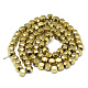 Electroplate Non-magnetic Synthetic Hematite Beads Strands G-T061-50B-2