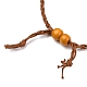 Verstellbare geflochtene gewachste Schnur Makramee Beutel Halskette Herstellung NJEW-I243-A01-6