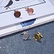 Botón de puño de latón con revestimiento de bastidor pandahall elite KK-PH0035-48-4