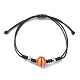 Bracelets de perles tressées en acrylique avec ballon de sport BJEW-TA00331-2