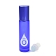 ガラス色のエッセンシャルオイルの空の香水瓶  ppプラスチックキャップとローラーボール付き  コラム  艶消し  モーブ  2x8.5cm  容量：10ml（0.34fl.oz） MRMJ-K013-03H-1