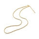 Collar de cadenas de cuerda torcida de latón para mujer X-NJEW-P265-15G-2