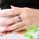 Laiton gracieux colorés TCHEQUE anneaux strass doigt pour les femmes RJEW-BB02271-7A-5