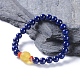 Bracelets extensibles en lapis lazuli naturel BJEW-G626-03-3