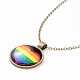 Collana di orgoglio arcobaleno NJEW-F290-01J-1