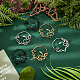 Anattasoul 3 paio di orecchini a cerchio con anello avvolto in serpente in lega di 3 colori per le donne EJEW-AN0001-63-7