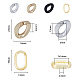 Superfindings 300 шт. 4 стильные пластиковые соединительные кольца ccb CCB-FH0001-13-2