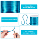 BENECREAT 9 Gauge/3mm Tarnish Resistant Jewelry Craft Wire 17m Bendable Aluminum Sculpting Metal Wire for Jewelry Craft Beading Work - Deepskyblue AW-BC0001-3mm-14-4