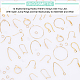 DICOSMETIC 72Pcs 12 Style Earring Hooks Stainless Steel Assorted Ear Wire Hooks Golden Leverback Earring Findings with 80pcs 5mm Jump Ring and 200pcs Earring Nuts for Jewelry Making STAS-DC0001-31-4