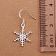 Snowflake Brass Dangle Earrings EJEW-BB12001-2