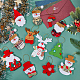 Superfindings 12 pz 12 stili decorazioni natalizie con pendente in velluto con campana FIND-FH0007-54-5