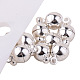 Pandahall elite 10 ensembles fermoirs magnétiques en laiton ronds avec trou pour bracelet collier fabrication de bijoux KK-PH0012-14-NF-2