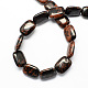 Rechteck geformt Edelstein Natur Mahagoni Obsidian Perlen Stränge G-S112-01-2