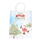 クリスマステーマクラフト紙袋  ハンドル付き  ギフトバッグやショッピングバッグ用  鹿の模様  35cm ABAG-H104-D07-1