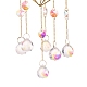 Moon Iron AB Color Chandelier Decor Hanging Prism Ornaments HJEW-P012-04G-2