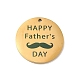 Father's Day Theme 304 Stainless Steel Pendants STAS-E171-02G-1