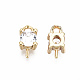 Brass Micro Pave Clear Cubic Zirconia Peg Bails Charms KK-T056-95G-NF-2