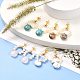 Boucles d'oreilles en perles de pierres précieuses naturelles et synthétiques pour femmes EJEW-JE04627-3